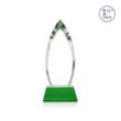 Fortier VividPrint™ Award on Entwhistle Base - Green | https://www.bestnamebadges.com