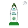 Fortier VividPrint™ Award on Entwhistle Base - Green | https://www.bestnamebadges.com