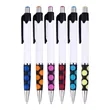Union Printed - Hive Stylus White Barrels Click Pen   | https://www.bestnamebadges.com