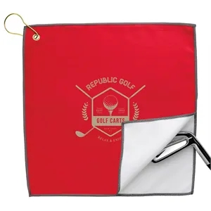 Good Value™ RPET Double Layer Golf Towel | https://www.bestnamebadges.com