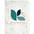 9 1/2" x 12" Leatherette Marble Portfolio with Zipper | https://www.bestnamebadges.com