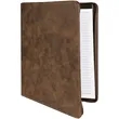 9 1/2" x 12" Leatherette Rustic/Gold Portfolio with Zipper | https://www.bestnamebadges.com