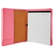 9 1/2" x 12" Leatherette Pink Portfolio with Zipper | https://www.bestnamebadges.com