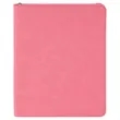 9 1/2" x 12" Leatherette Pink Portfolio with Zipper | https://www.bestnamebadges.com