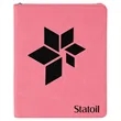9 1/2" x 12" Leatherette Pink Portfolio with Zipper | https://www.bestnamebadges.com