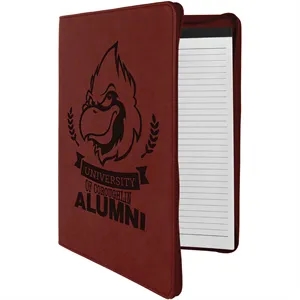 9 1/2" x 12" Leatherette Rose Portfolio with Zipper