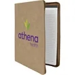 9 1/2" x 12" Leatherette Light Brown Portfolio with Zipper | https://www.bestnamebadges.com
