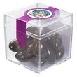 Cube Shaped Acrylic Container With Candy | https://www.bestnamebadges.com