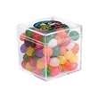 Cube Shaped Acrylic Container With Candy | https://www.bestnamebadges.com