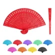 Wood Handheld Folding Hand Fan With Hollow Design | https://www.bestnamebadges.com