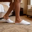 Disposable Non Slip Waffle Hotel Slipper | https://www.bestnamebadges.com