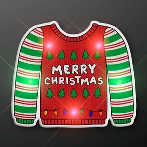 Light Up Christmas Sweater Pin