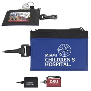 ID Holder and Zipper Wallet with Carabiner | https://www.bestnamebadges.com