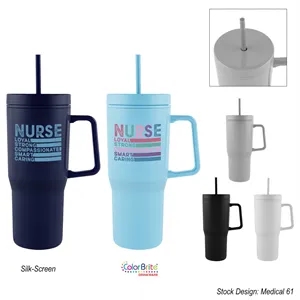 28 Oz. Intrepid Recycled PS Double Wall Tumbler | https://www.bestnamebadges.com