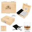 Whiskey Ice Cubes in FSC® Bamboo Box | https://www.bestnamebadges.com