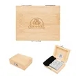 Whiskey Ice Cubes in FSC® Bamboo Box | https://www.bestnamebadges.com