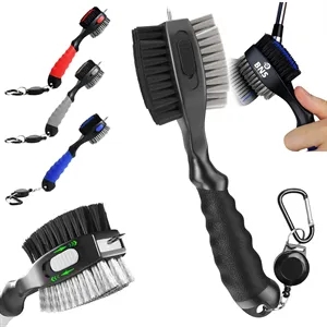 Golf Club Brushes and Groove Cleaner with Retractable Spike