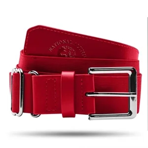 Custom Logo Faux Leather Baseball Belt