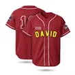 Unisex Full Button Solid Color Baseball Jersey | https://www.bestnamebadges.com