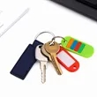 Rectangular PU Leather Keychain Key Fob W/ Metal Ring | https://www.bestnamebadges.com