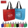 Large Foldable Shopping Tote Bag W/ Zipper Closure | https://www.bestnamebadges.com