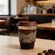 Full Color Disposable Kraft Coffee Cup Sleeve | https://www.bestnamebadges.com
