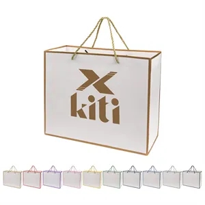 Matte Laminated Euro Gift Tote Bag W/ Rope Handle