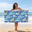 60"x30" Full Color Microfiber Sandproof Beach Towel | https://www.bestnamebadges.com