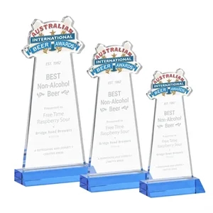 EdgeCraft Award on Mitered Base - Sky Blue (via Air) | https://www.bestnamebadges.com