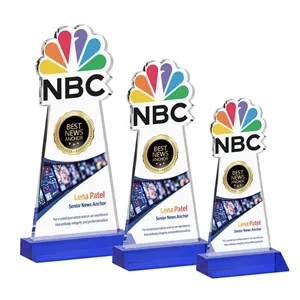 EdgeCraft VividPrint™ on Mitered Base - Blue (via Air) | https://www.bestnamebadges.com