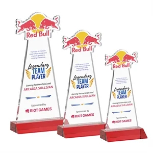 EdgeCraft VividPrint™ on Mitered Base-Red (via Ocean) | https://www.bestnamebadges.com