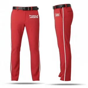 Korean Premium Baseball Silk Pants Full Length Piping 320 G