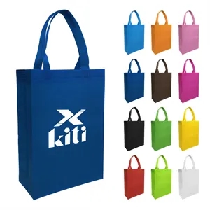 Non Woven Grocery Shopping Tote Bag 10"x4"x14"