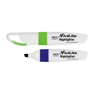 Custom highlighter pen with a unique carabiner design