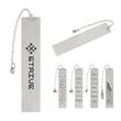 Rectangular Stainless Steel Bookmark With Pendant | https://www.bestnamebadges.com