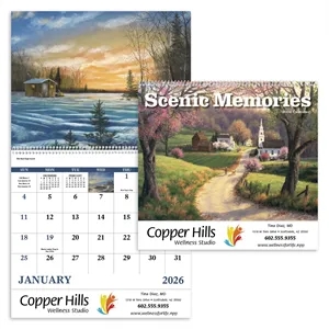 Good Value™ Scenic Memories - Spiral Calendar | https://www.bestnamebadges.com