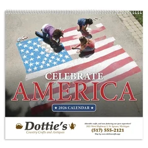 Good Value™ Celebrate America - Spiral Calendar | https://www.bestnamebadges.com