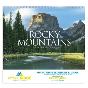 Good Value™ Rocky Mountains - Spiral Calendar | https://www.bestnamebadges.com
