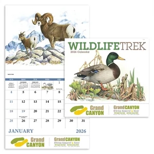 Good Value™ Wildlife Trek - Stapled Calendar | https://www.bestnamebadges.com