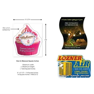 Good Value™ 20 Mil Custom Shaped Magnet 6.01-8 Square Inches | https://www.bestnamebadges.com