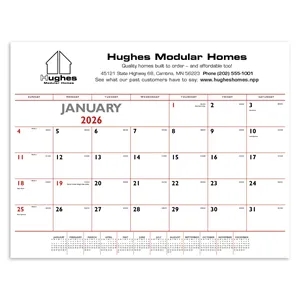 Triumph® Calendars Red & Black Desk Pad | https://www.bestnamebadges.com