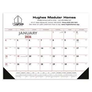 Triumph® Calendars Red & Black Desk Pad with Vinyl Corners | https://www.bestnamebadges.com
