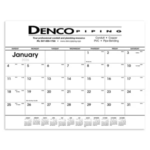 Triumph® Calendars Black & White Desk Pad | https://www.bestnamebadges.com