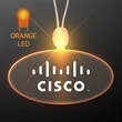 Light Up Promotional Acrylic Oval Necklace with LED | https://www.bestnamebadges.com