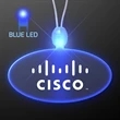Light Up Promotional Acrylic Oval Necklace with LED | https://www.bestnamebadges.com
