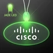 Light Up Promotional Acrylic Oval Necklace with LED | https://www.bestnamebadges.com