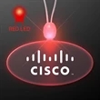 Light Up Promotional Acrylic Oval Necklace with LED | https://www.bestnamebadges.com