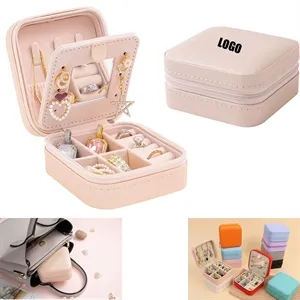 PU Leather Travel Jewelry Organizer Box