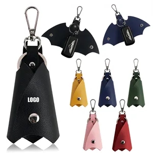 PU Leather Bat Shape Keychain