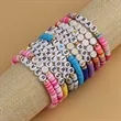 Custom Clay Bead Friendship Bracelet | https://www.bestnamebadges.com